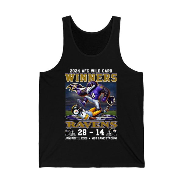 2024 AFC Wild Card Winners Ravens 28 14 Steelers Shirt 2