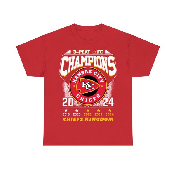 Chiefs 3-Peat AFC Champions 2024 Shirt