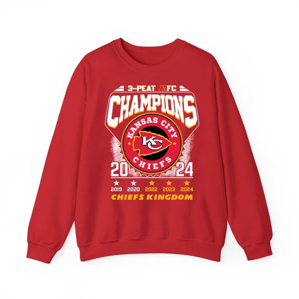 Chiefs 3 Peat AFC Champions 2024 Shirt 4