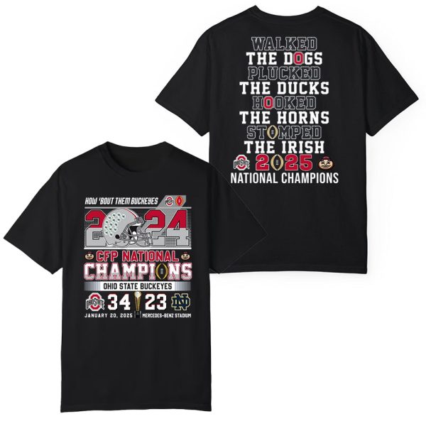 How 'Bout Them Buckeyes CFP National Champions 2024 Two-Sided Shirt