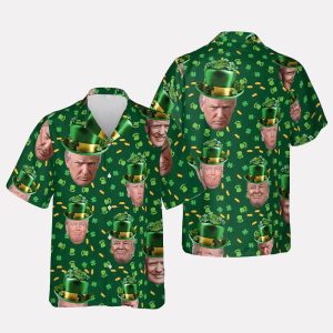 Trump St. Patrick's Day Hawaiian Shirt