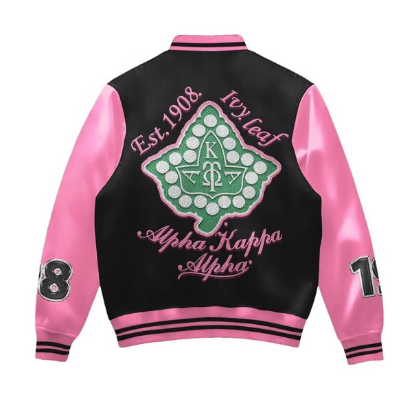 Alpha Kappa Alpha Sorority INC 1908 Print Baseball Jacket 3