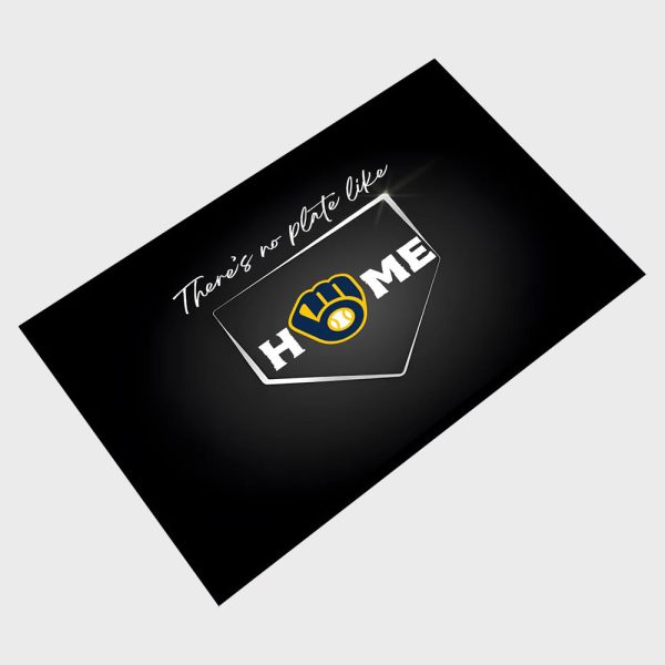 Brewers Theres No Plate Like Home Doormat 2