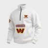 Commanders Football Custom Quarter Zip Collar Sweatshirt