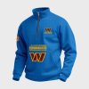 Commanders Football Custom Quarter Zip Collar Sweatshirt 5