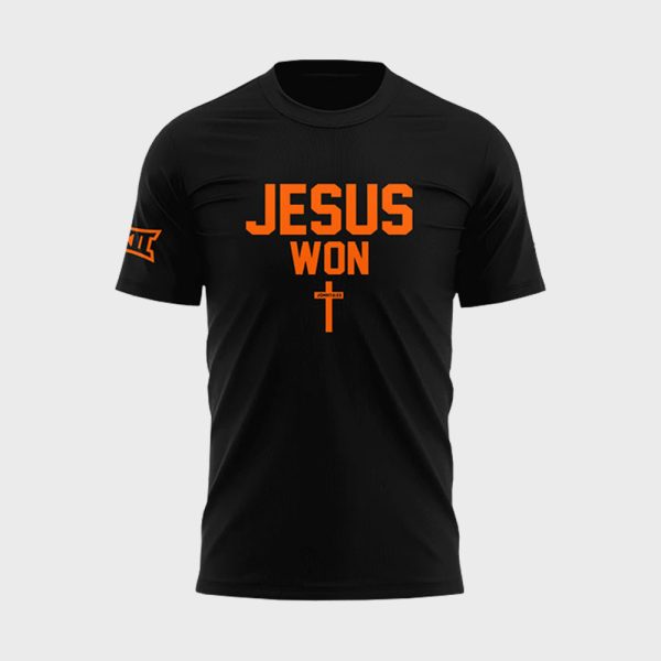 Cowboy Baseball Jesus Won Just Here To Give God Glory Shirt 2