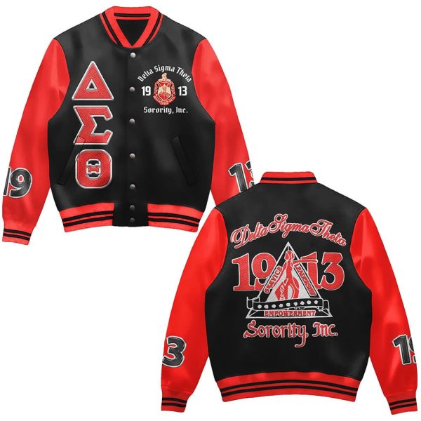 Delta Sigma Theta 1913 Print Baseball Jacket