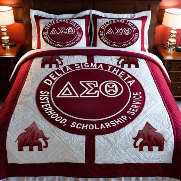 Delta Sigma Theta Sisterhood Scholarship Service Bedding Set