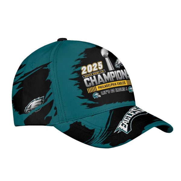 Eagles 2025 Super Bowl LIX Champions Lets Go Eagles Hat 3