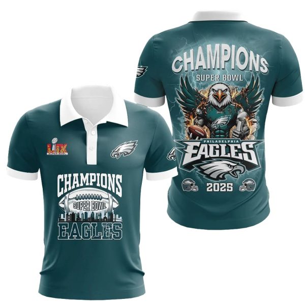 Eagles Champions Super Bowl 2025 Polo Shirt