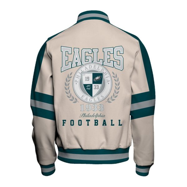 Eagles Football Team 2024 25 Feel The Power Unisex Varsity Jacket 3