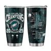 Eagles Super Bowl LII LIX Champions 2025 Tumbler