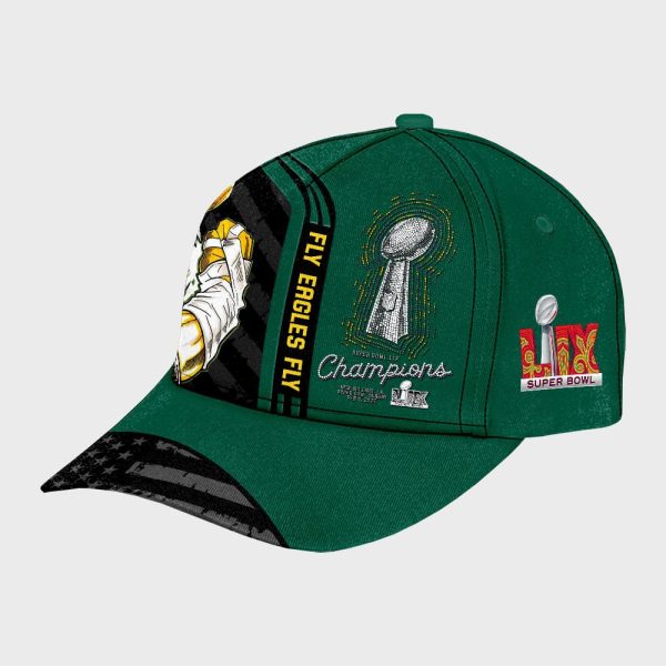 Fly Eagles Fly Super Bowl LIX Champions Hat 2