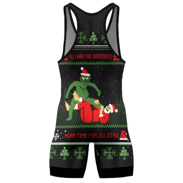 Grnch And Santa Jiu Jitsu Wrestling Singlet 3