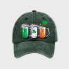 Irish St. Patrick's Day Beer Print Baseball Cap