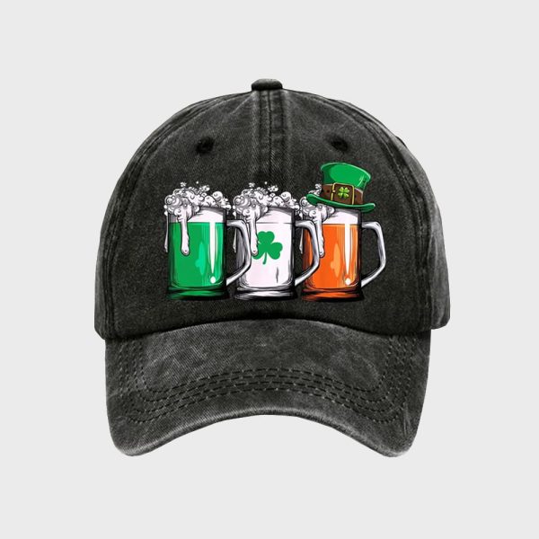 Irish St Patricks Day Beer Print Baseball Cap 2