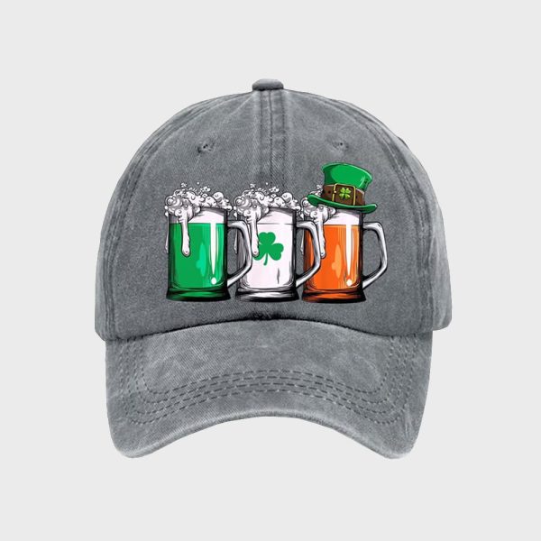 Irish St Patricks Day Beer Print Baseball Cap 3