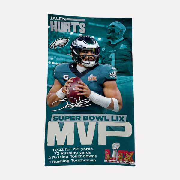 Jalen Hurts Super Bowl LIX MVP Beach Towel