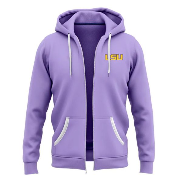 LSU Womens Basketball Purple 2025 Hoodie Zip 2