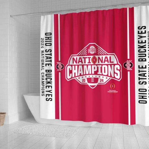 Ohio State 2024 National Champions Shower Curtain