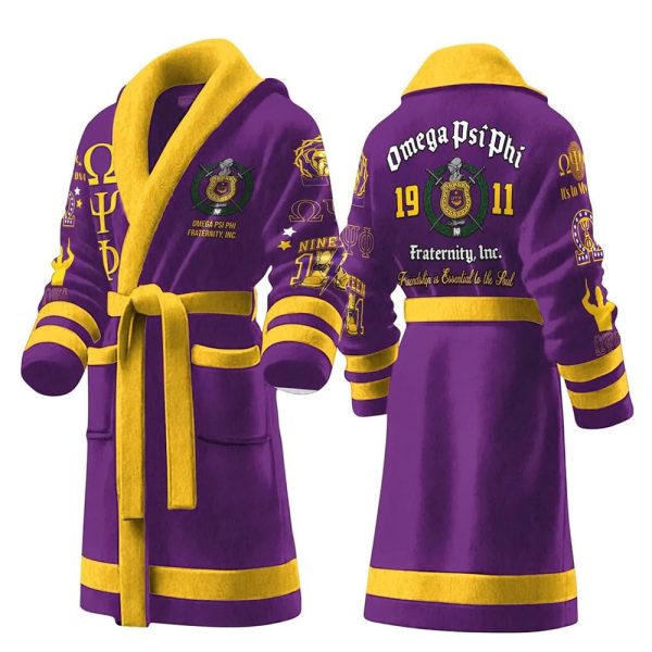 Omega Psi Phi Fraternity INC 1911 Bathrobe