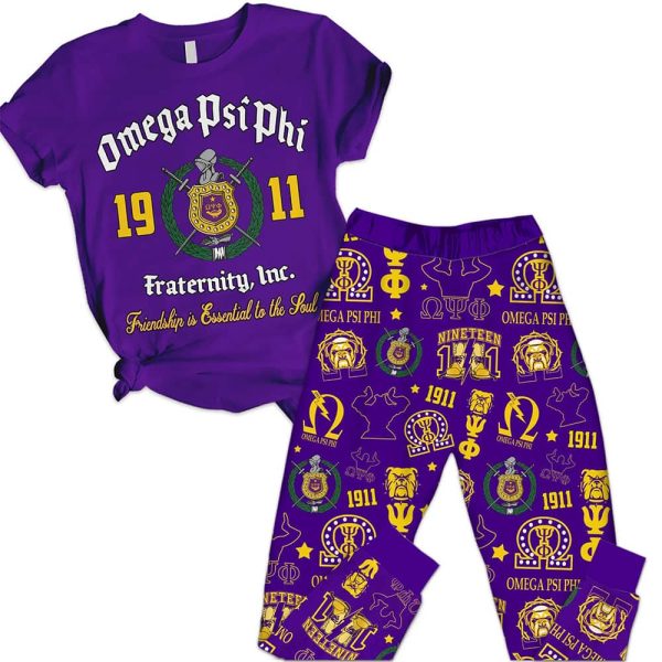 Omega Psi Phi Fraternity INC 1911 Pajama Set