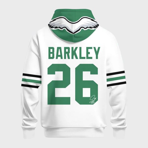 Philadelphia Football Barkley 26 Super Bowl LIX Champions Hoodie 3