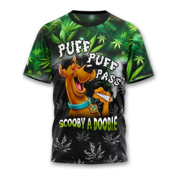 Puff Puff Pass Scooby Doo Smoke Galaxy Shirt And Pants Set 2