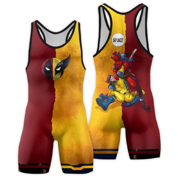 Say Uncle Deadpool And Wolverine Wrestling Singlet