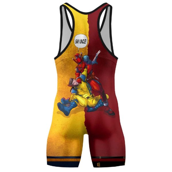 Say Uncle Deadpool And Wolverine Wrestling Singlet 3