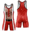 Six Packs Santa Wrestling Singlet