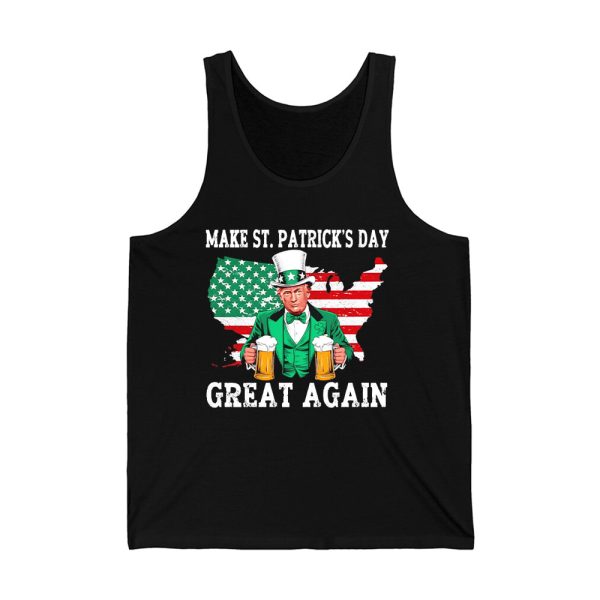 Trump Make St Patricks Day Great Again USA Map Shirt 3