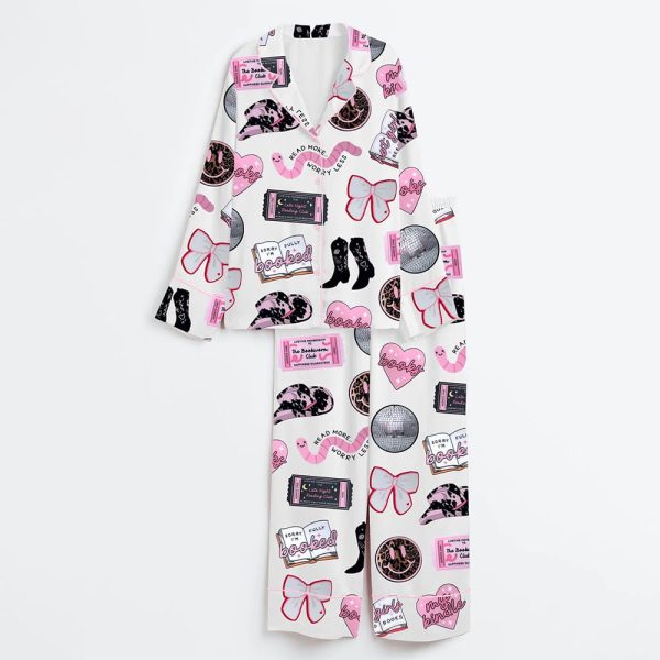 Women's Disco Ball Cherries Smiley Bookworm Pajama Set