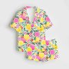 Women's Pink Lemonade Floral Short Sleeve Pajama Set