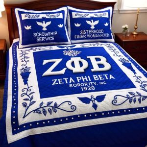 Zeta Phi Beta Sisterhood Scholarship And Service 1920 Bedding Set