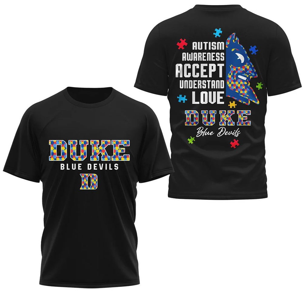 Blue Devils Autism Awareness Two-Sided Shirt Blue Devils Autism Awareness Two-Sided Shirt