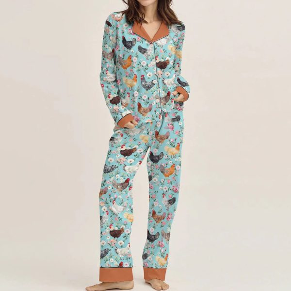 Chicken Classic Pajama Set Flora & Fowl