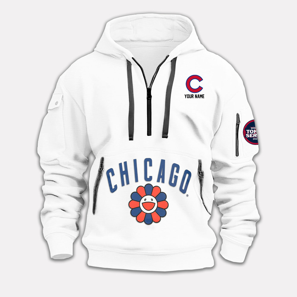 Cubs 2025 World Tour Tokyo Series Quarter Zip Hoodie Cubs 2025 World Tour Tokyo Series Quarter Zip Hoodie