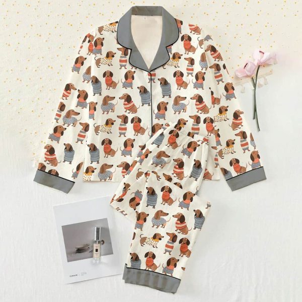 Dachshund Lover Classic Pajama Set Dapper Dachshunds 2