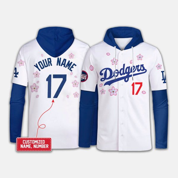 Dodgers 2025 World Tour Tokyo Series Hooded Baseball Jersey
