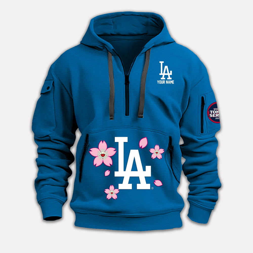 Dodgers 2025 World Tour Tokyo Series Quarter Zip Hoodie Dodgers 2025 World Tour Tokyo Series Quarter Zip Hoodie