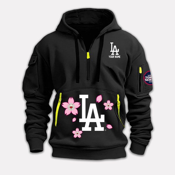Dodgers 2025 World Tour Tokyo Series Quarter Zip Hoodie 3