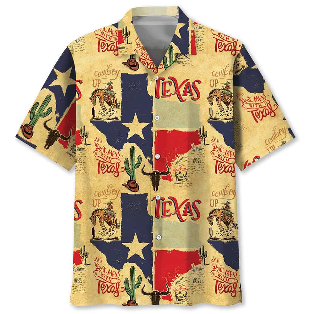 Don't Mess With Texas Cowboy Hawaiian Shirt Don't Mess With Texas Cowboy Hawaiian Shirt