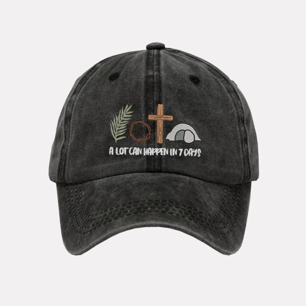 Easter A Lot Can Happen In 7 Days Printed Hat 2