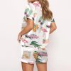 Florida Palm Beach Satin Pajama Set 2