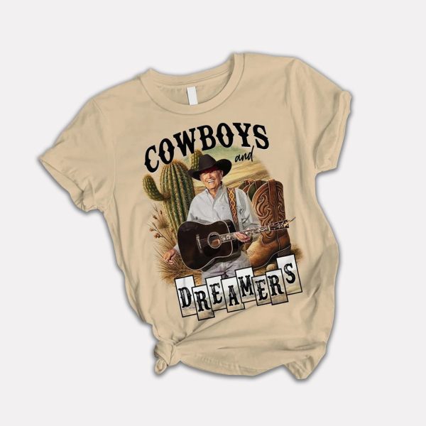 George Strait Cowboys And Dreamers Shirt And Short Pajama Set 2