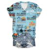 Gulf of Mexico Est 1955 V-neck 3D Shirt