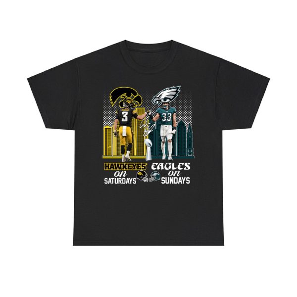 Hawkeyes On Saturdays Eagles On Sundays Shirt