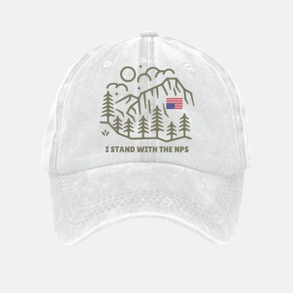 I Stand With The NPS Printed Baseball Cap 4