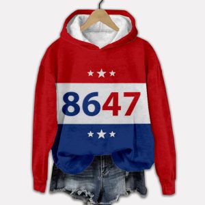 Trump America 8647 Print Hooded Sweatshirt